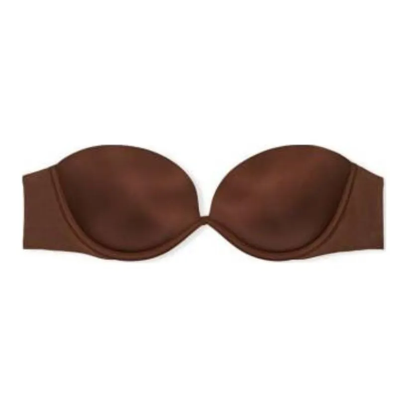 Victoria's Secret Без бретелек Бюстгальтер Женский Темно-коричневый
