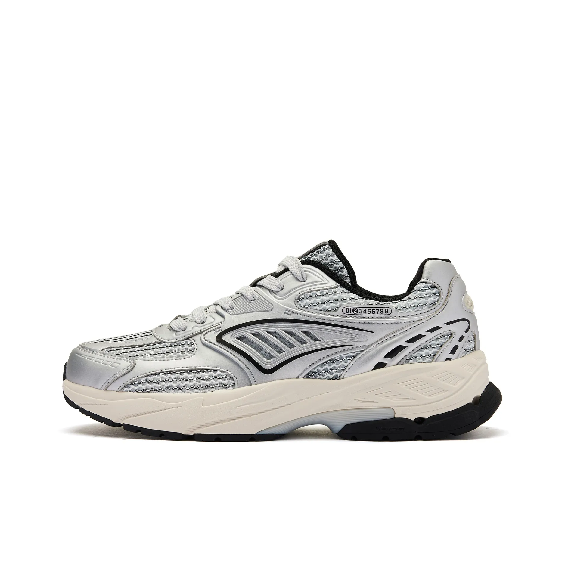 QIAODAN Kaiyuan 2.0 Wear-Resistant Low-Top Running EQT Shoes Men's Silver Black