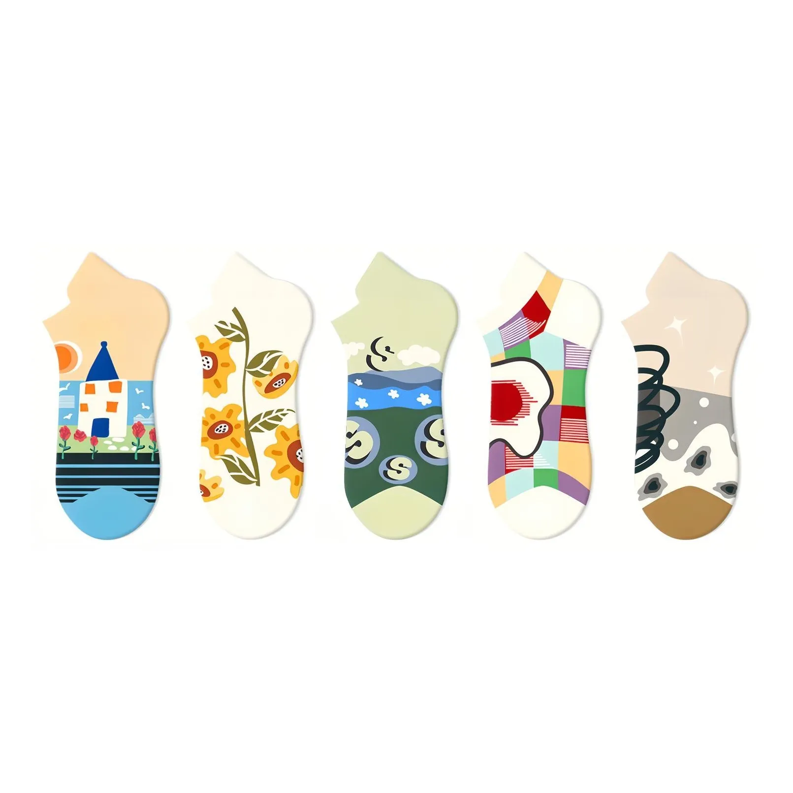 RUMEE FOR No Show Носки Унисекс 5 пар