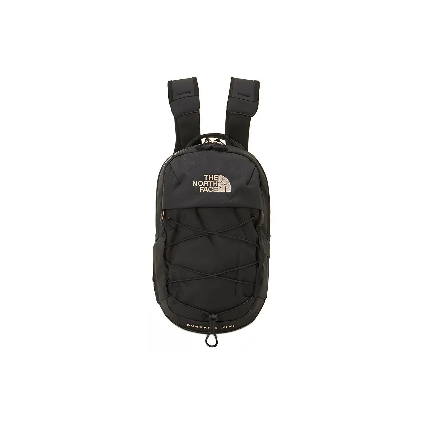 Familiar teddy bear-appliqué pouch bag Polyester Backpack Mini Unisex Black