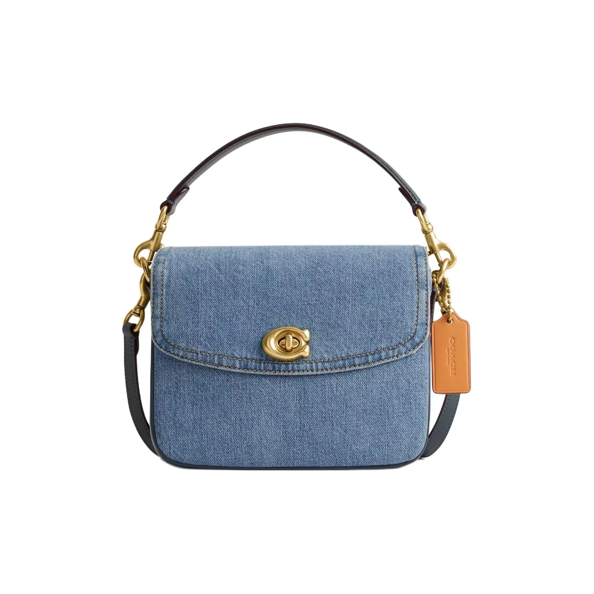 COACH Cassie Denim Handbag, Shoulder Bag, Crossbody Bag Trumpets Women's Indigo
