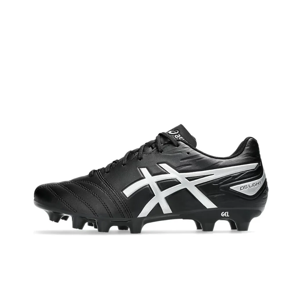 Asics Ds Light Club AG Rubber Short Studs Cushioning Anti Slip And Wear Resistant Soccer Shoes Unisex Black White