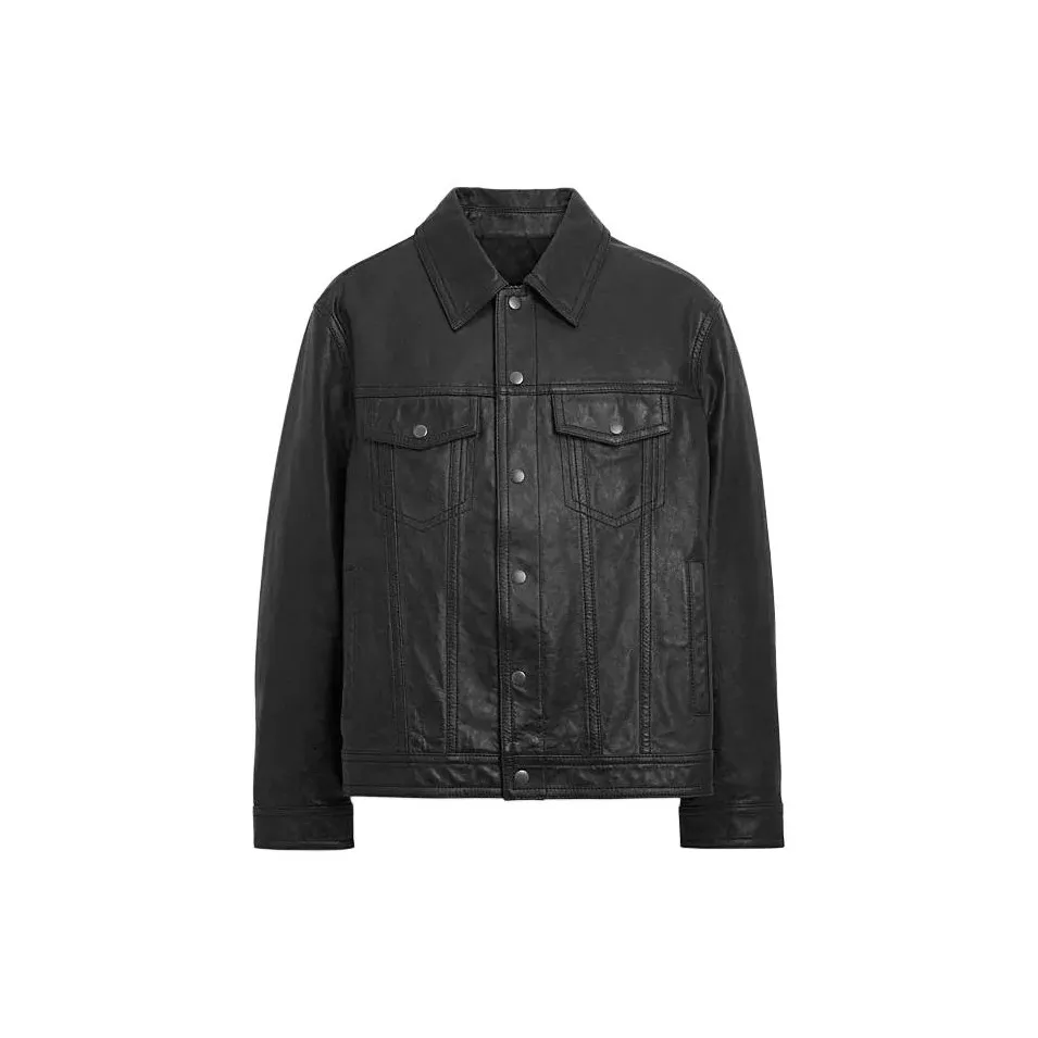COACH SS24 Leather Jacket Men's Black