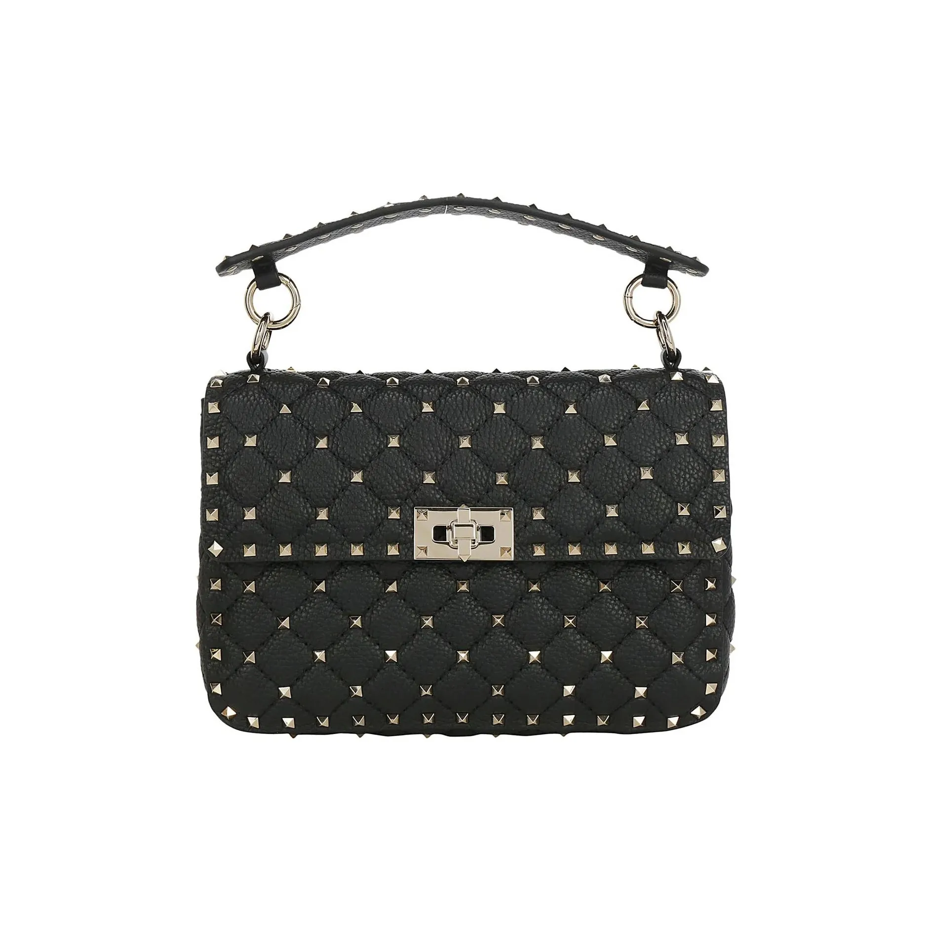 Valentino GARAVANI Calfskin Portable Crossbody Bag Shoulder Bag Women's Black