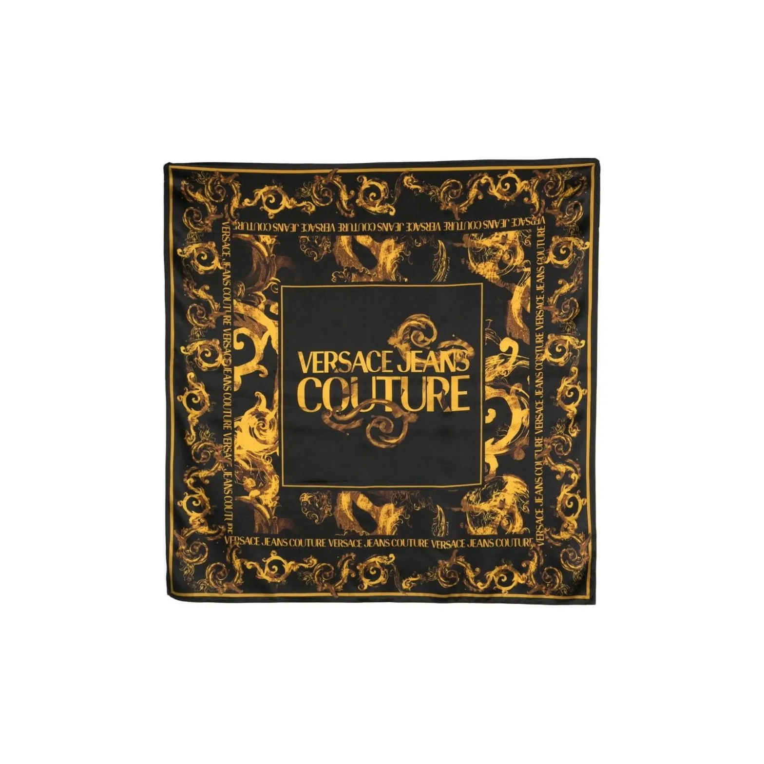 VERSACE JEANS COUTURE Шелковые шарфы Женские Золото