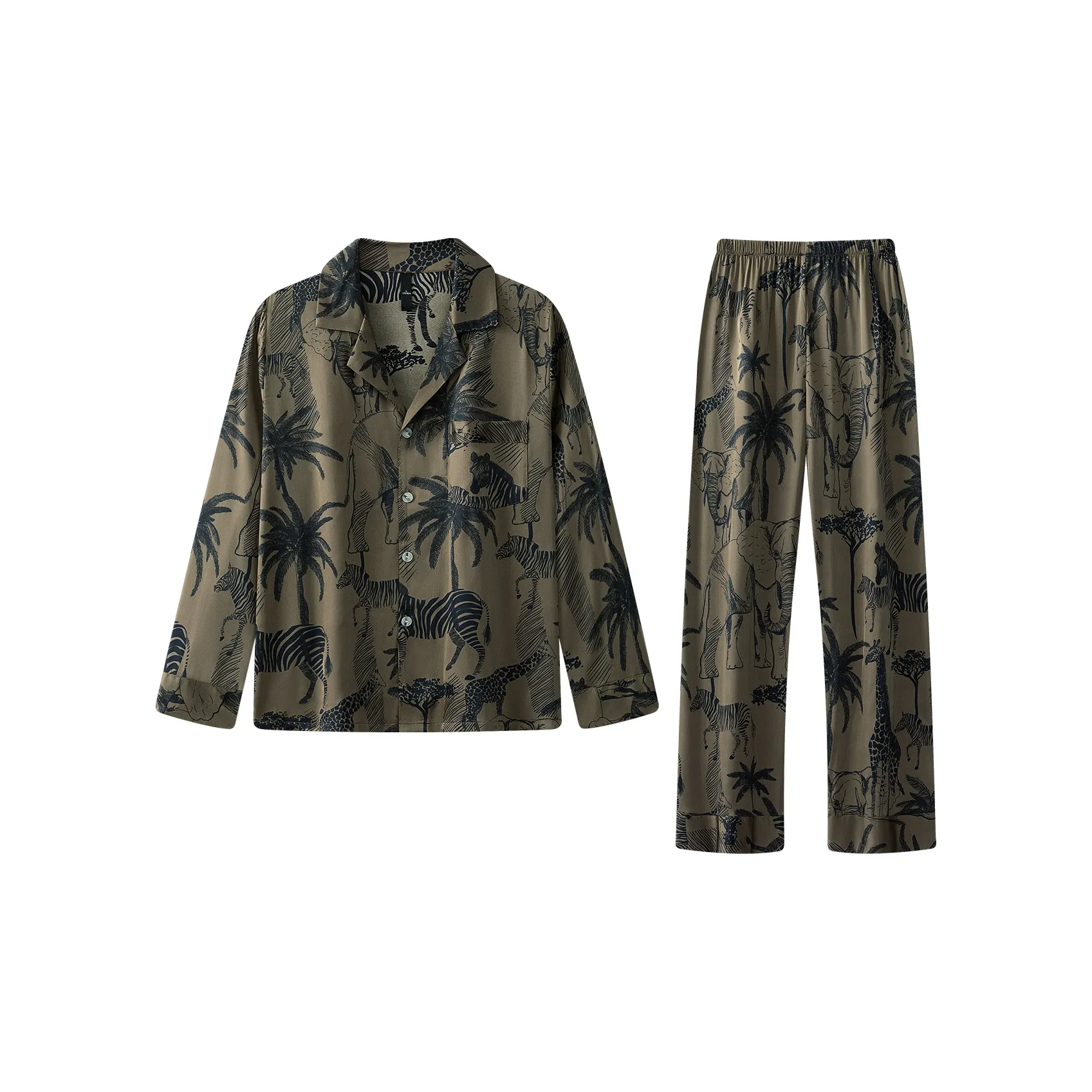 Gongdie Pajama Set Men's Coffee
