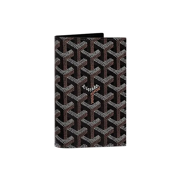 GOYARD Grenelle Cow Leather Card Holders Passport Holders Unisex Black