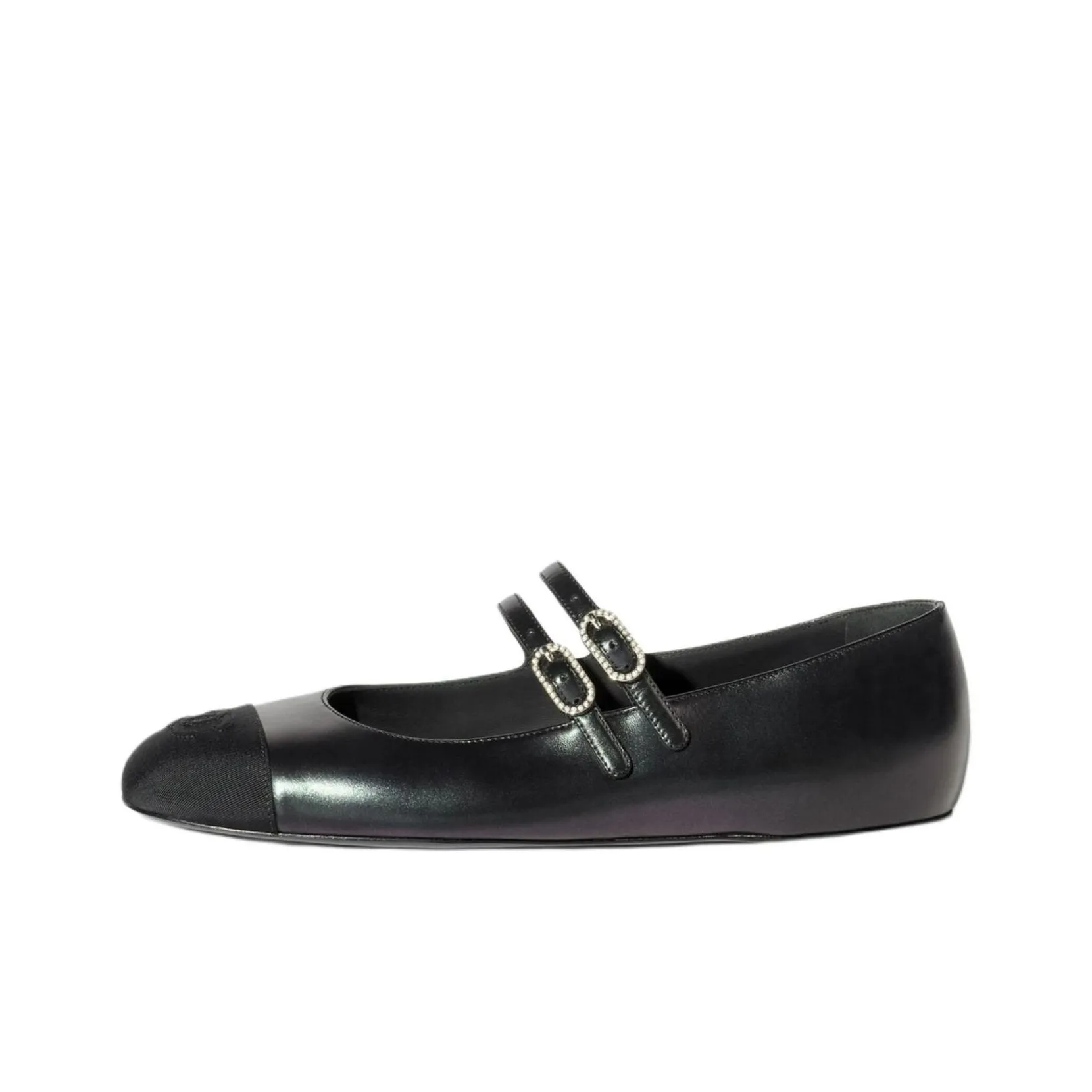 CHANEL Flat Mary Jane Shoes Women's Black