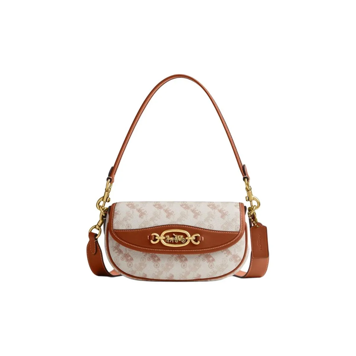 COACH Harley Canvas Handbag, Shoulder Bag, Crossbody Bag Women's Chalk & Polished Amber