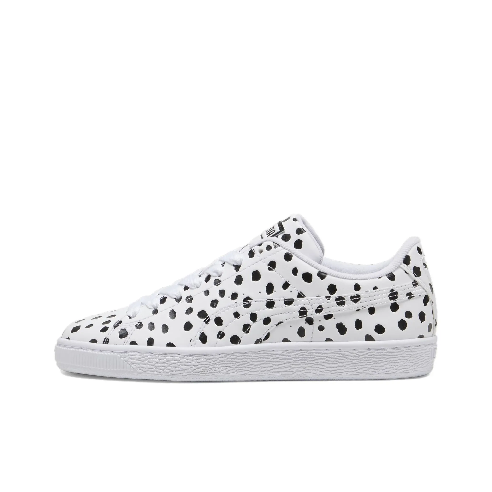 PUMA Basket Series Low Top Skateboard Shoes Women's White Black