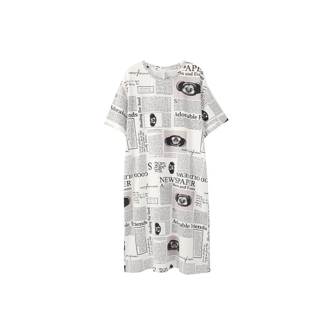 Aannsfam Nightgown Women's Crescent White