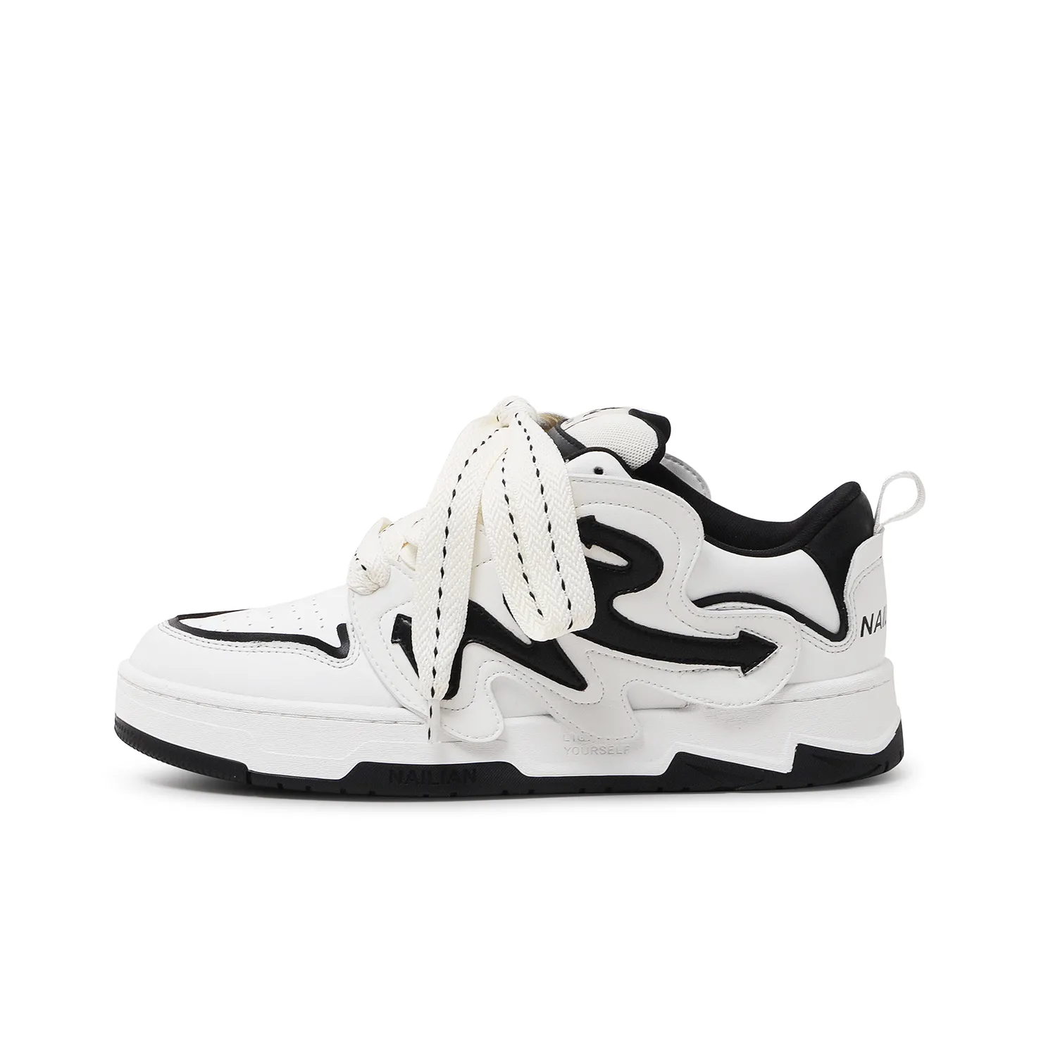 Resistant To Connectivity NAILIAN | Climber Low-Top Skateboard Shoes Unisex White Black