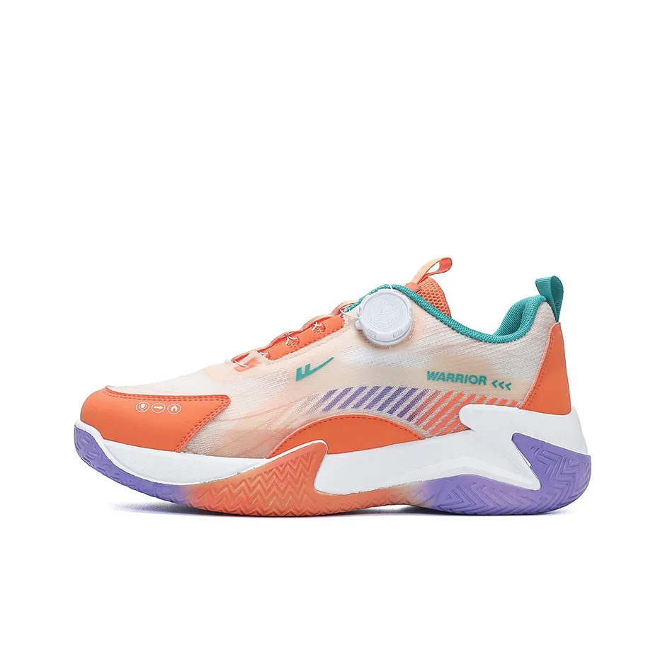 Warrior Wear resistant And Lightweight Low Top Basketball Shoes Men's Orange