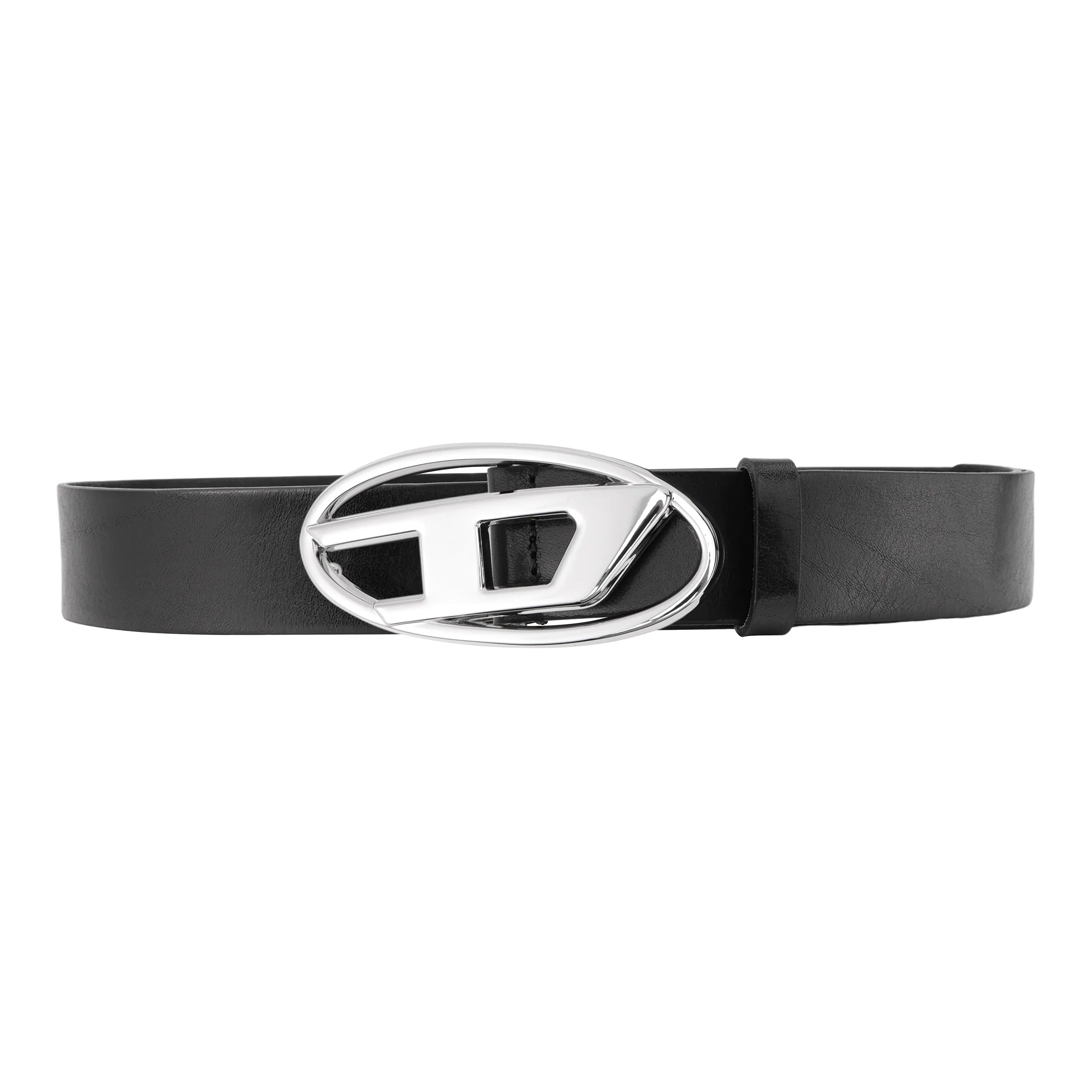 DIESEL B 1Dr Logo Plaque Buckled Belt