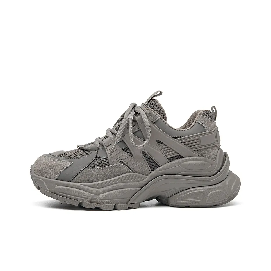 Beau Today Chunky Sneakers Unisex Low Top Gray