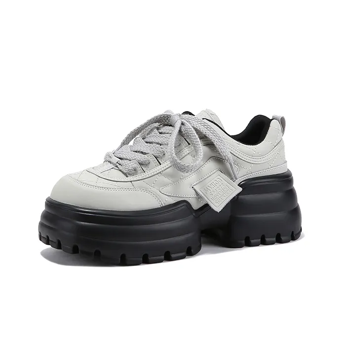 SELAIYA Anti Slip And Wear Resistant Height Increasing Low Top Chunky Sneakers Women's