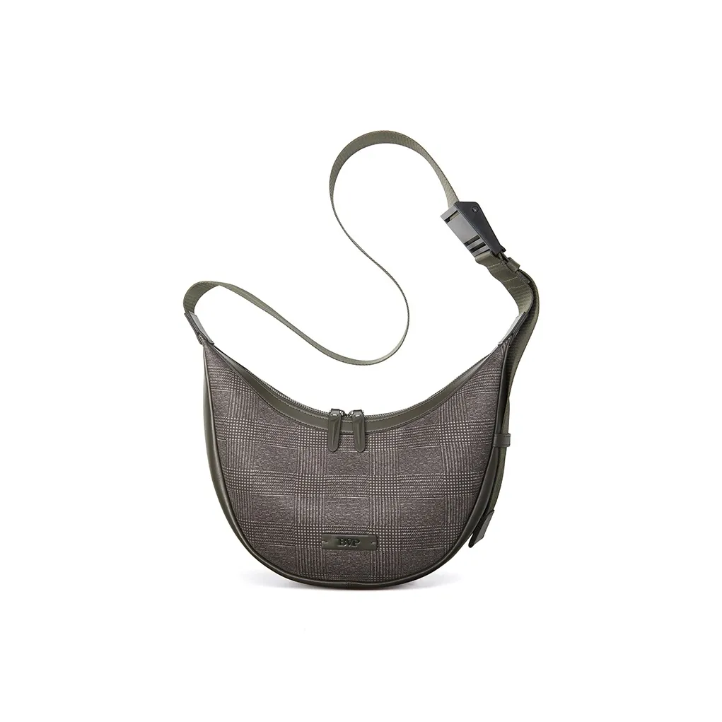 BVP Genuine Leather Cow Leather Crossbody Bag Unique Design Shoulder Bag Unisex Vintage Green