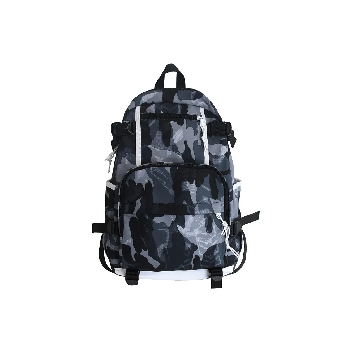 SURELAPTOP Nylon Backpack Tubas Unisex Camouflage Black/Shoe White/Xuan Ink White/Letter Black