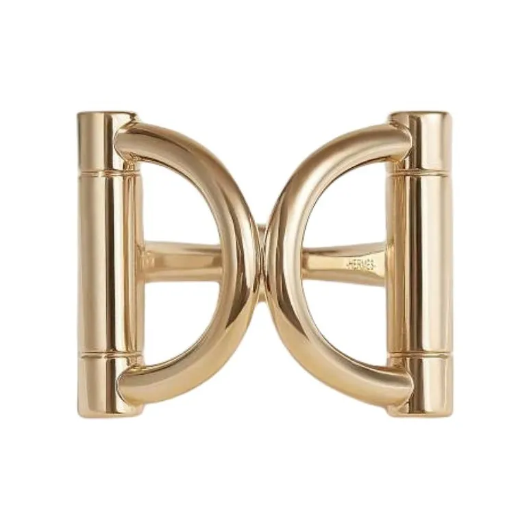 HERMES Faux Copper Wire Bow Tie Women's Gold