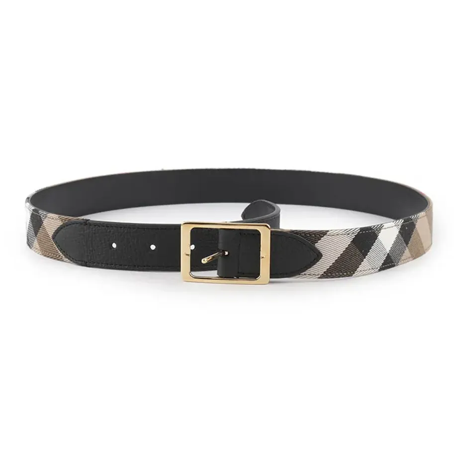 Ремни Burberry из коровьей кожи женские коричневые ширина 3 см