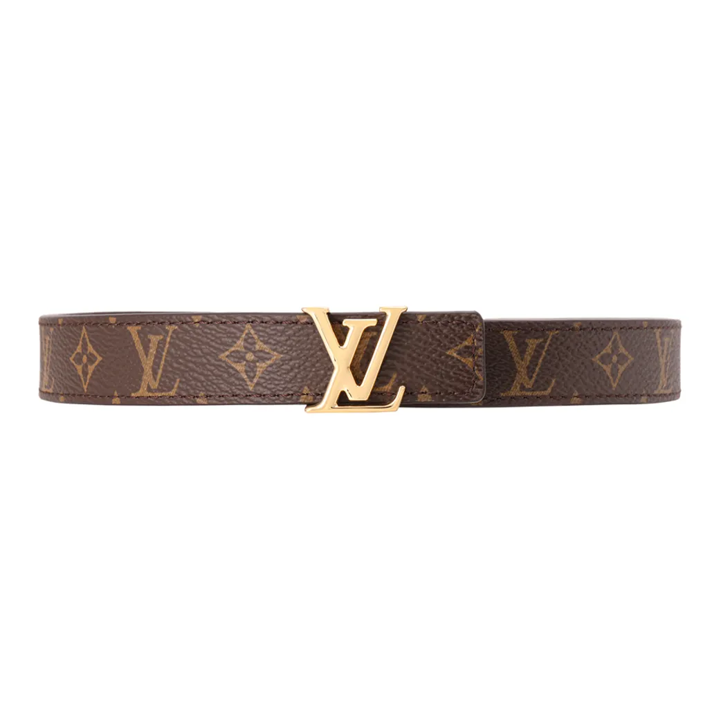 LOUIS VUITTON Cow Leather Belts Women's Brown Width  2cm