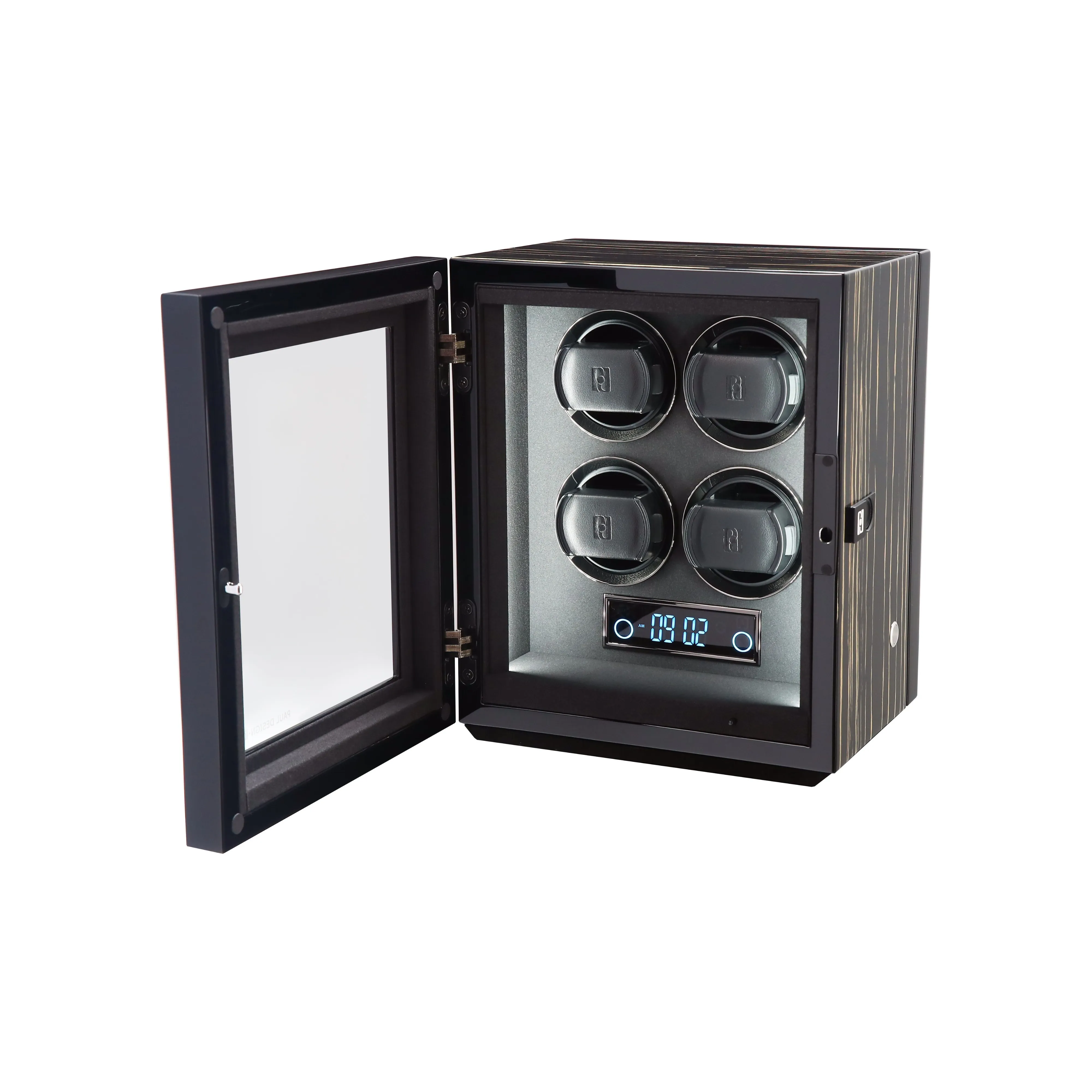 PAUL DESIGN-P.D British Baudet 4-Watch Stand Watch Winder Black Shadow / Ebony / Black Apricot Unisex GENTLEMEN4
