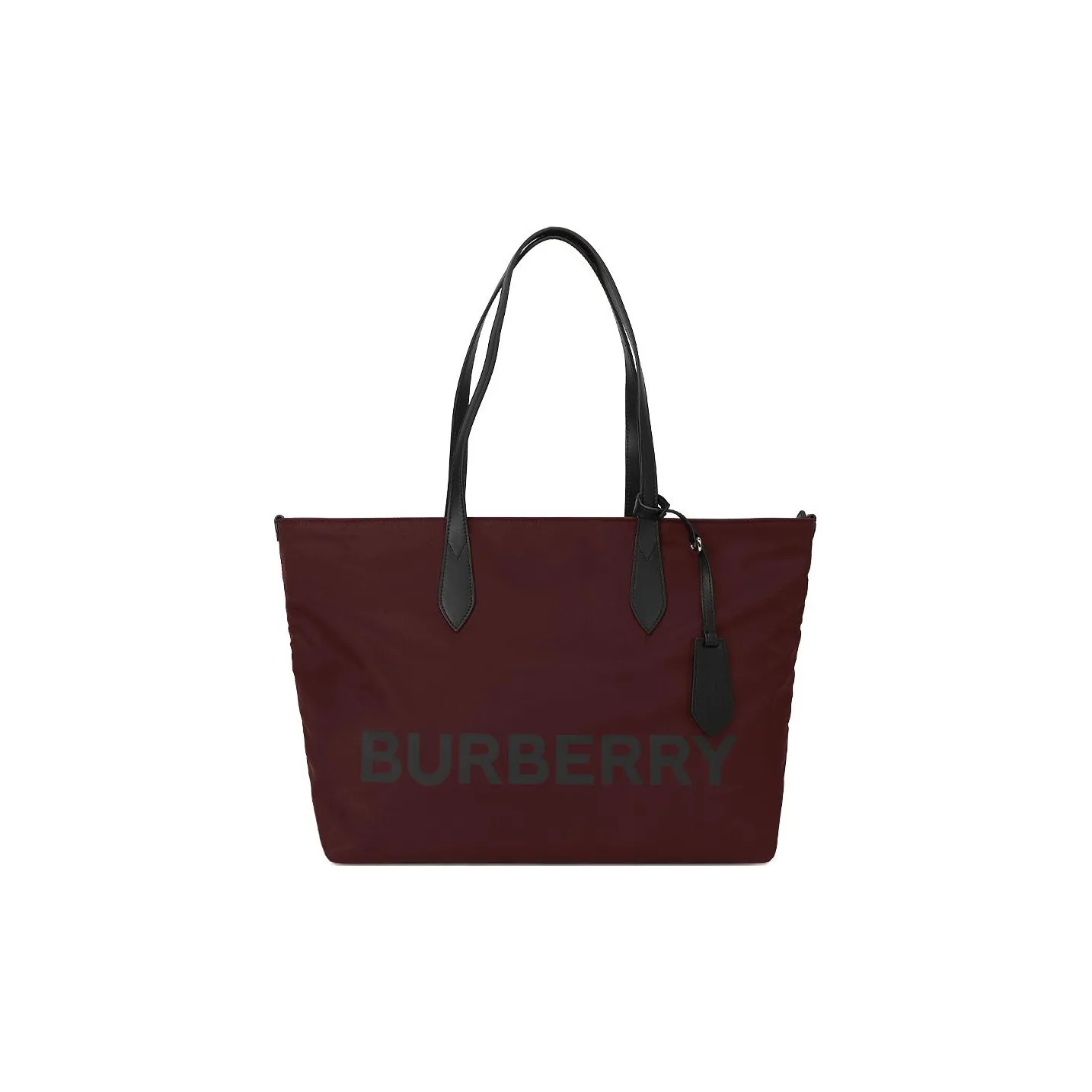 Burberry Leather Tote Bag, Shopping Bag, Shoulder Bag, Handbag Tubas Women's Burgundy