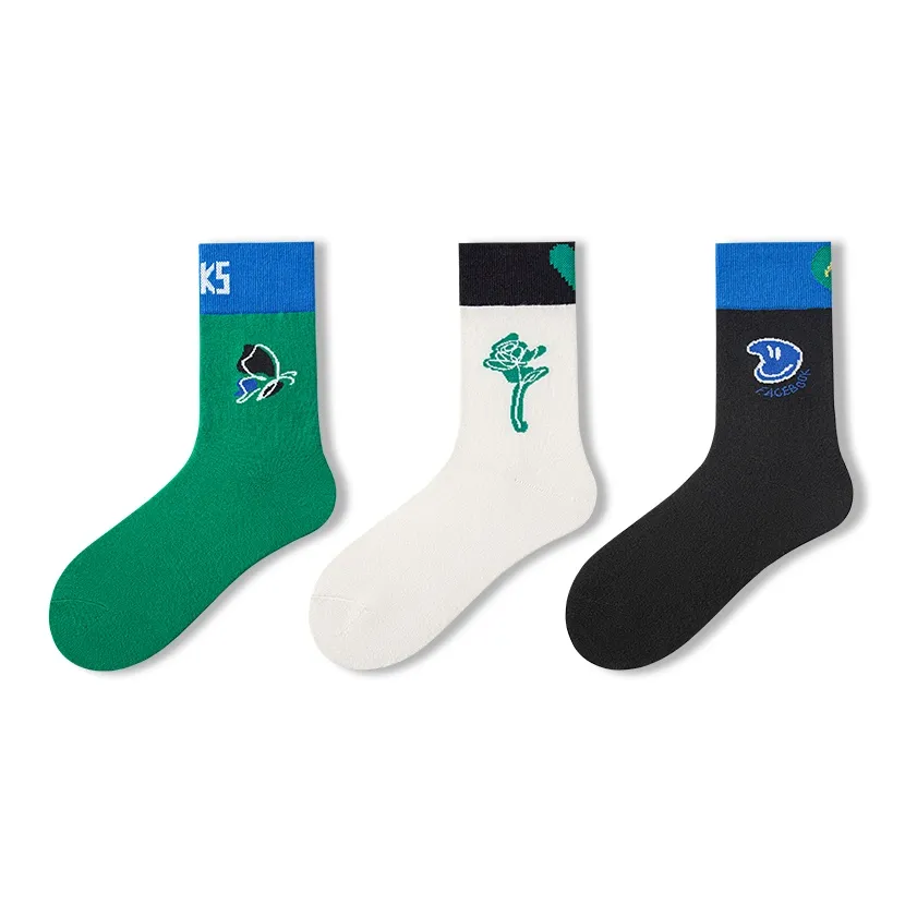 NAIER Носки Crew Женские 3 упаковки зеленый стиль Wilderness