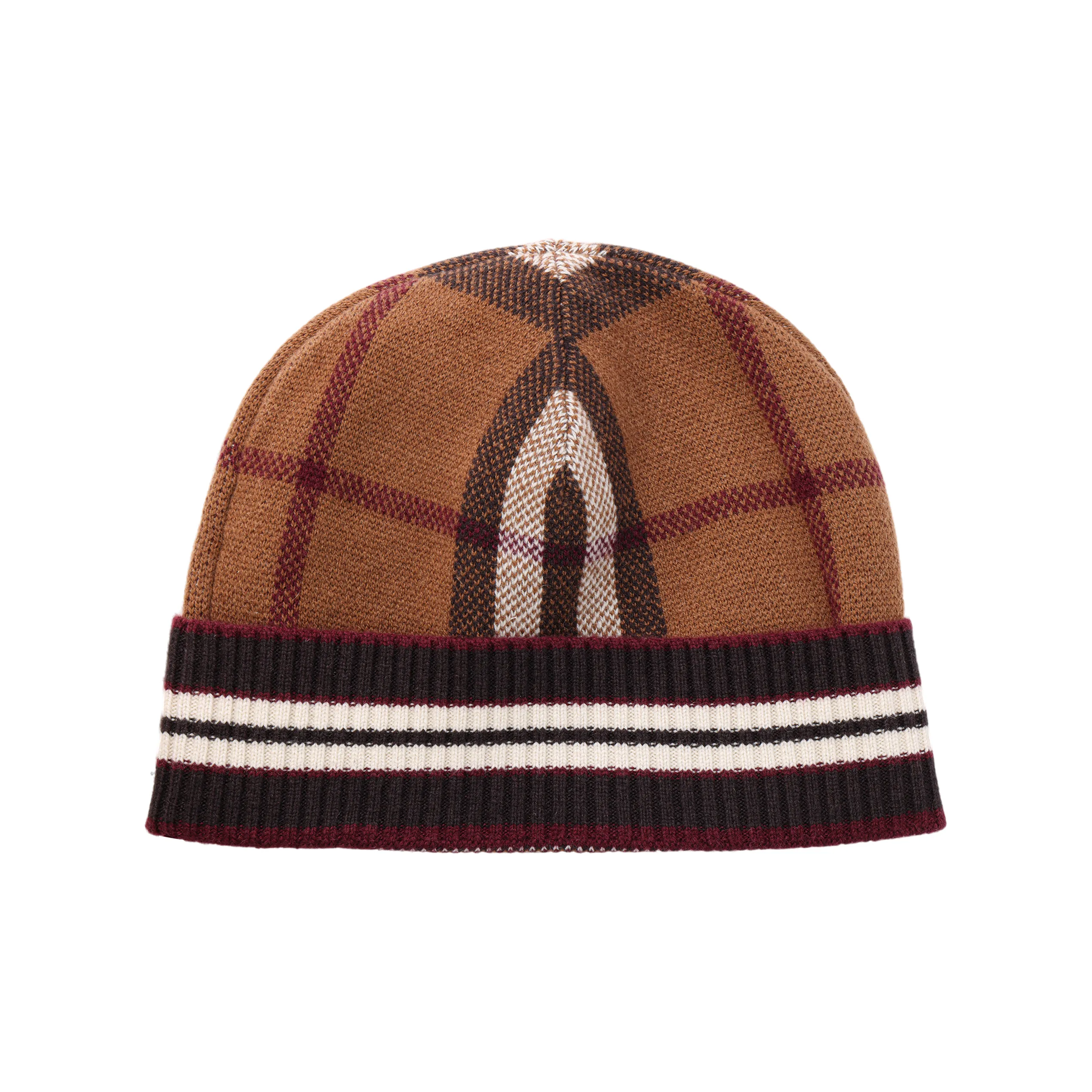 Burberry Checked Turn Up Brim Beanie