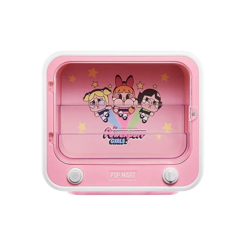 POP MART Crybaby The Powerpuff Girls Collection TV Display Case Model Accessories 32.5cm