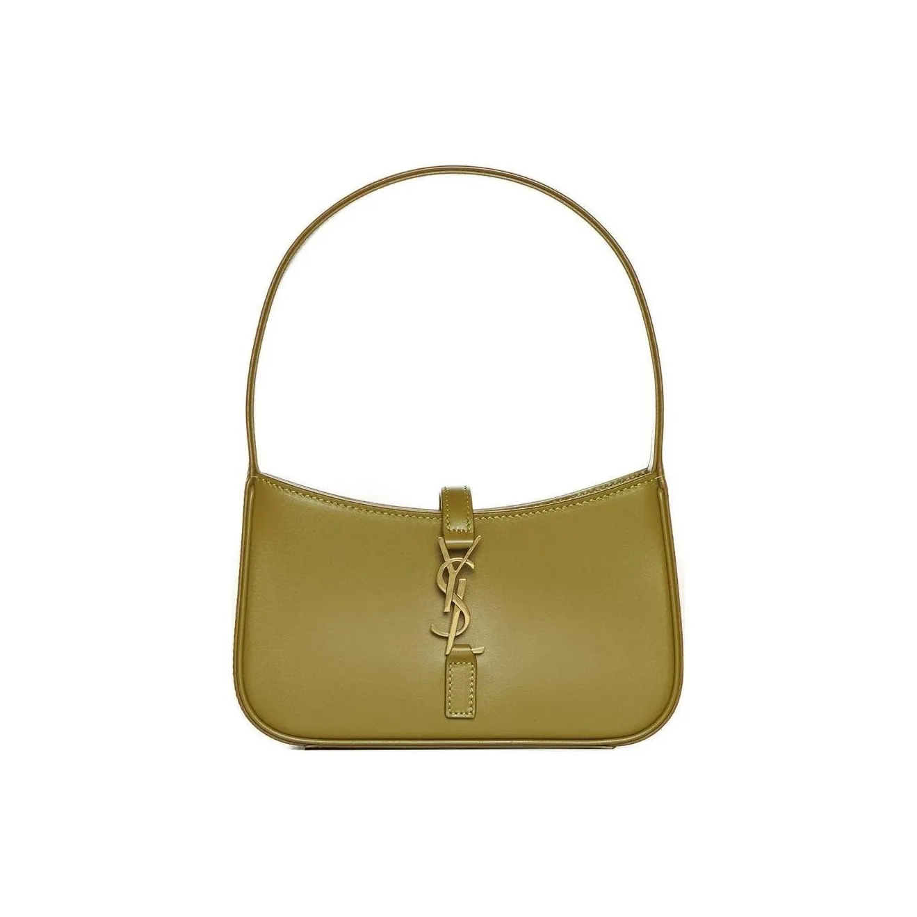 SAINT LAURENT Calfskin One Shoulder Handbag Women's Army Green