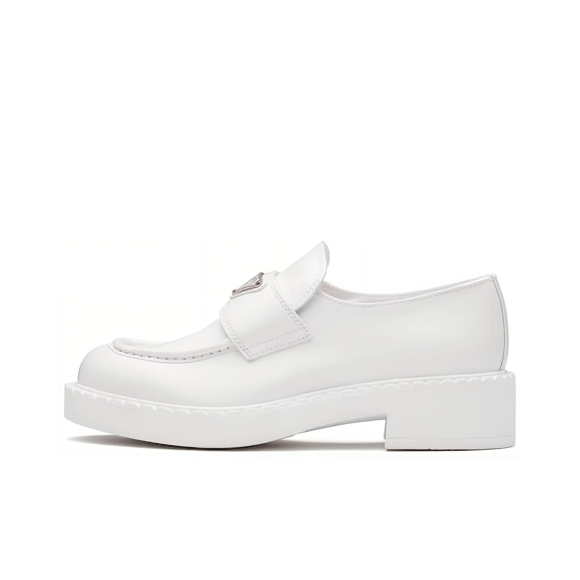 PRADA Leather Loafers 'White' Women's