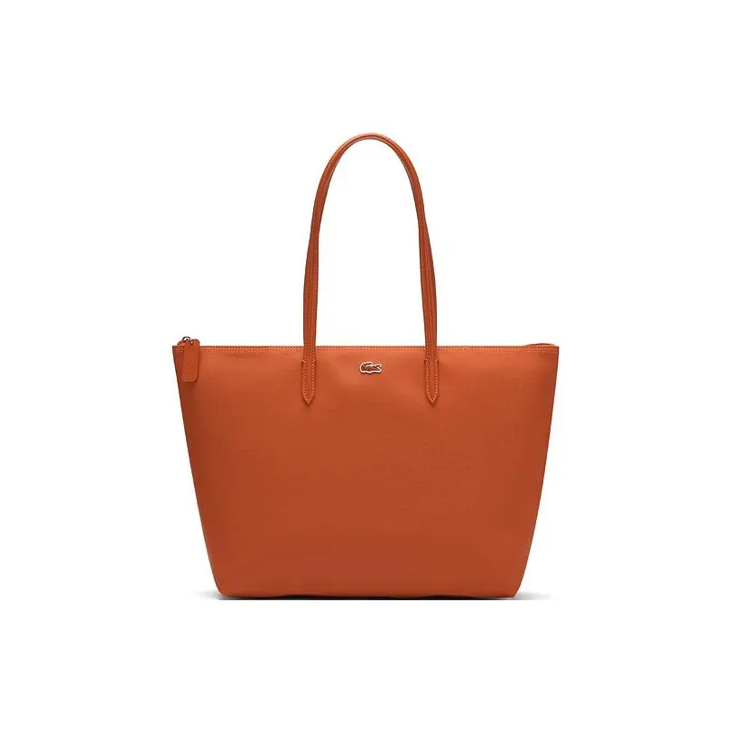 Сумка Tote из ПВХ Сумка для покупок Сумка через плечо Большая женская Ярко-оранжевая