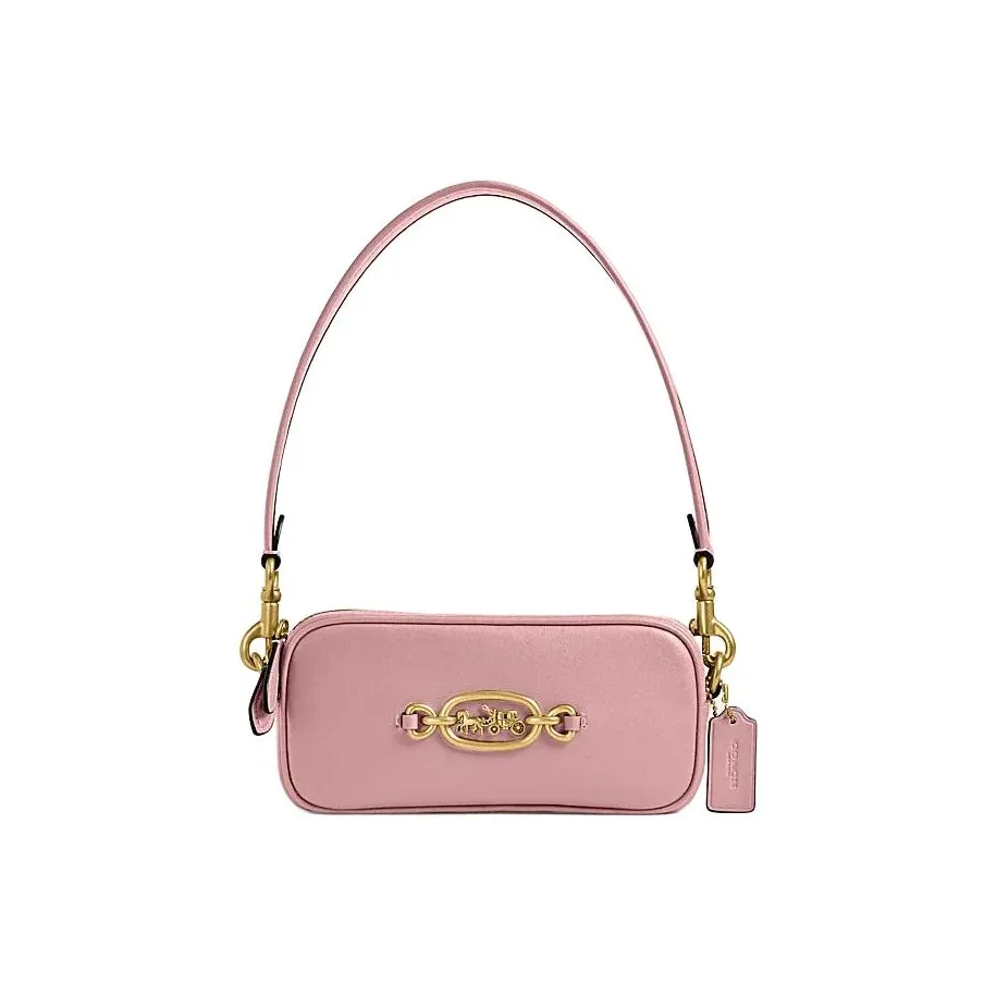 COACH Avery Коровья кожа Портативная Сумка через плечо Сумка на плечо Маленькая Женская Нежно-розовая