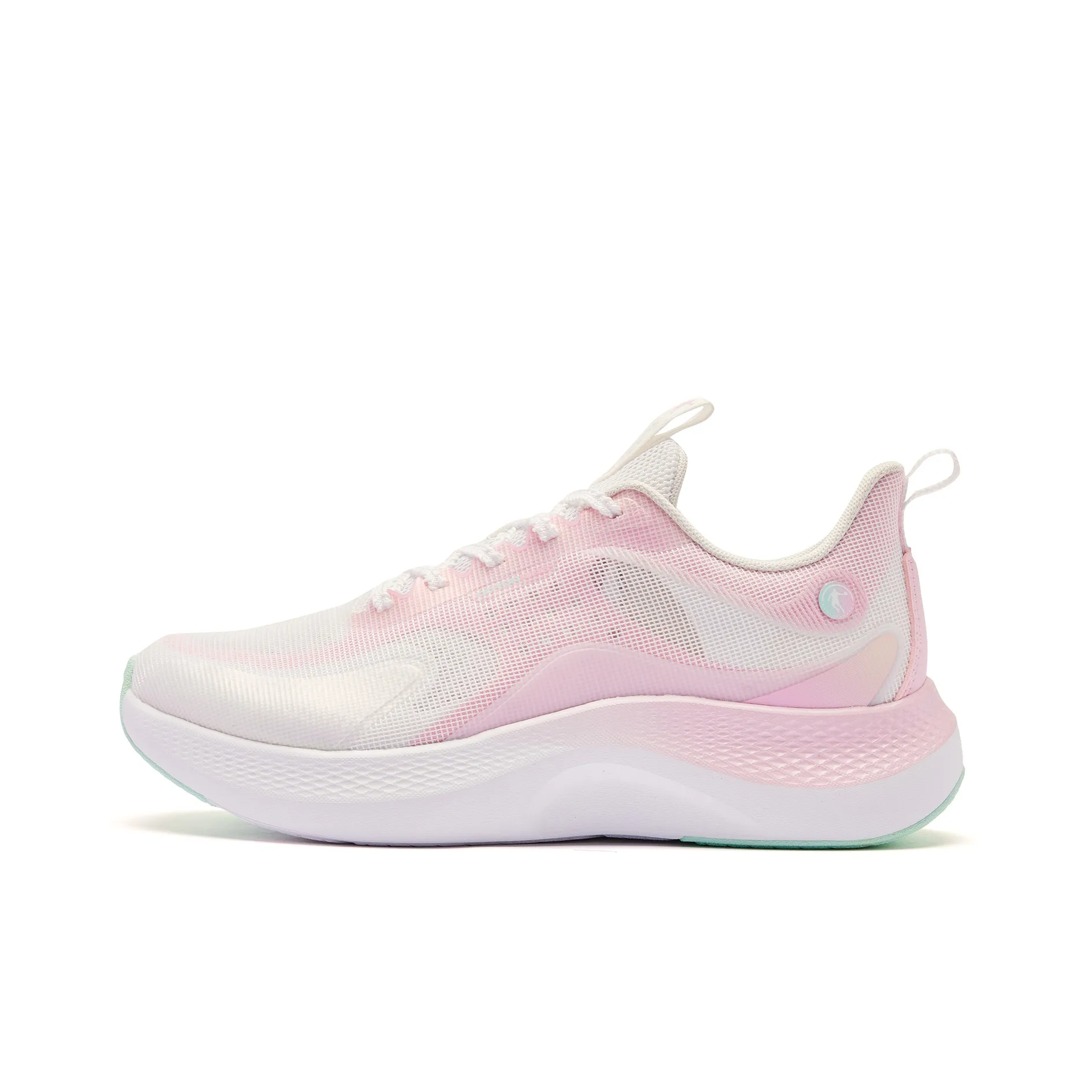 QIAODAN Joy Bullet 2.0 Breathable Lightweight Low-Top Running Shoes Women's Jordan White Chiffon Pink