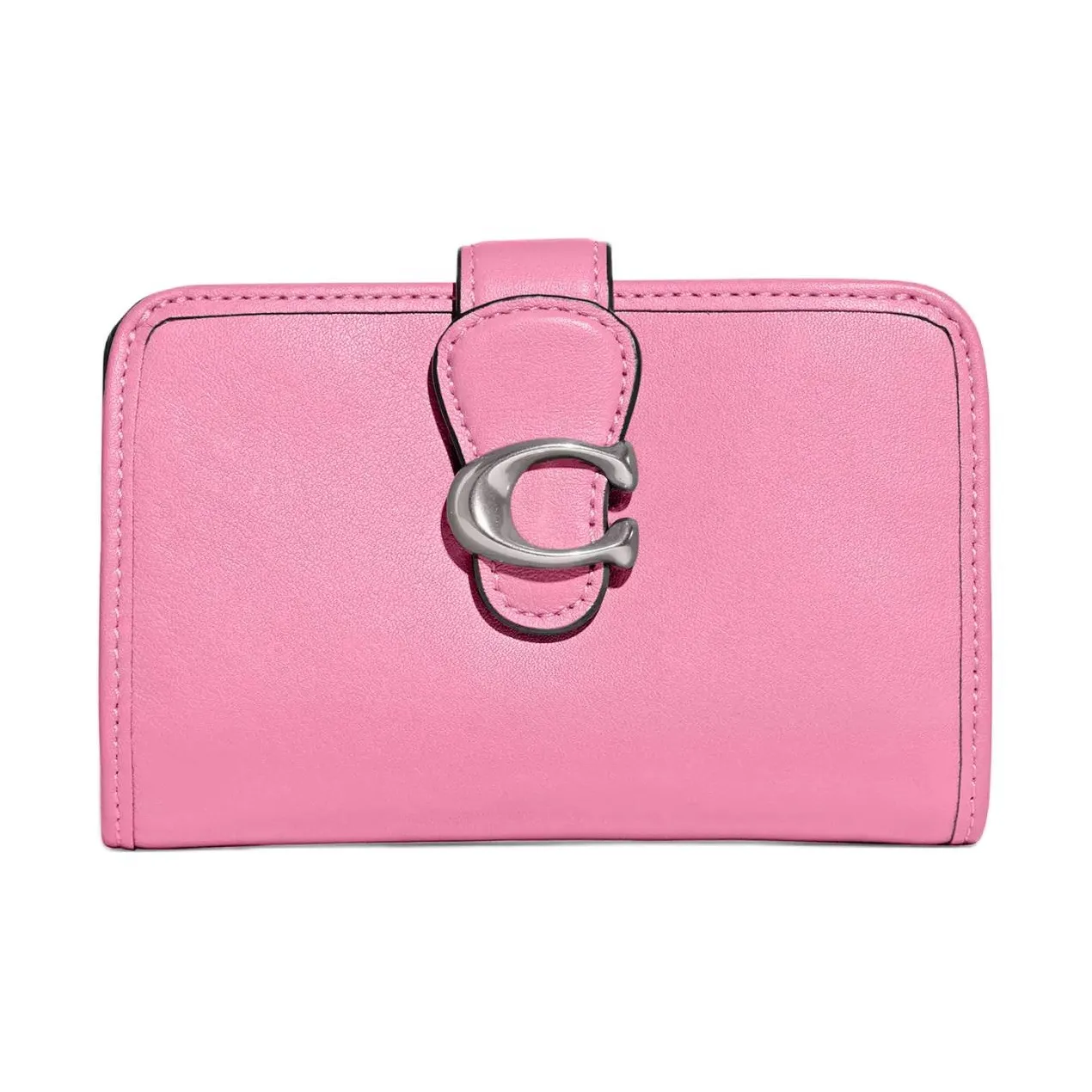COACH Tabby Кожа Монетница Кошелек Средний Женский Ярко-розовый