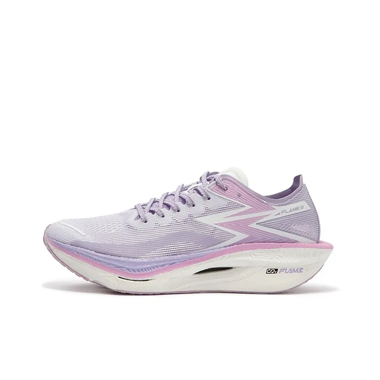 361° Fly Burn 3 Амортизирующие подошва Противоскользящие устойчивые к истиранию Дышащие Низкие беговые кроссовки Унисекс Белый Фиолетовый