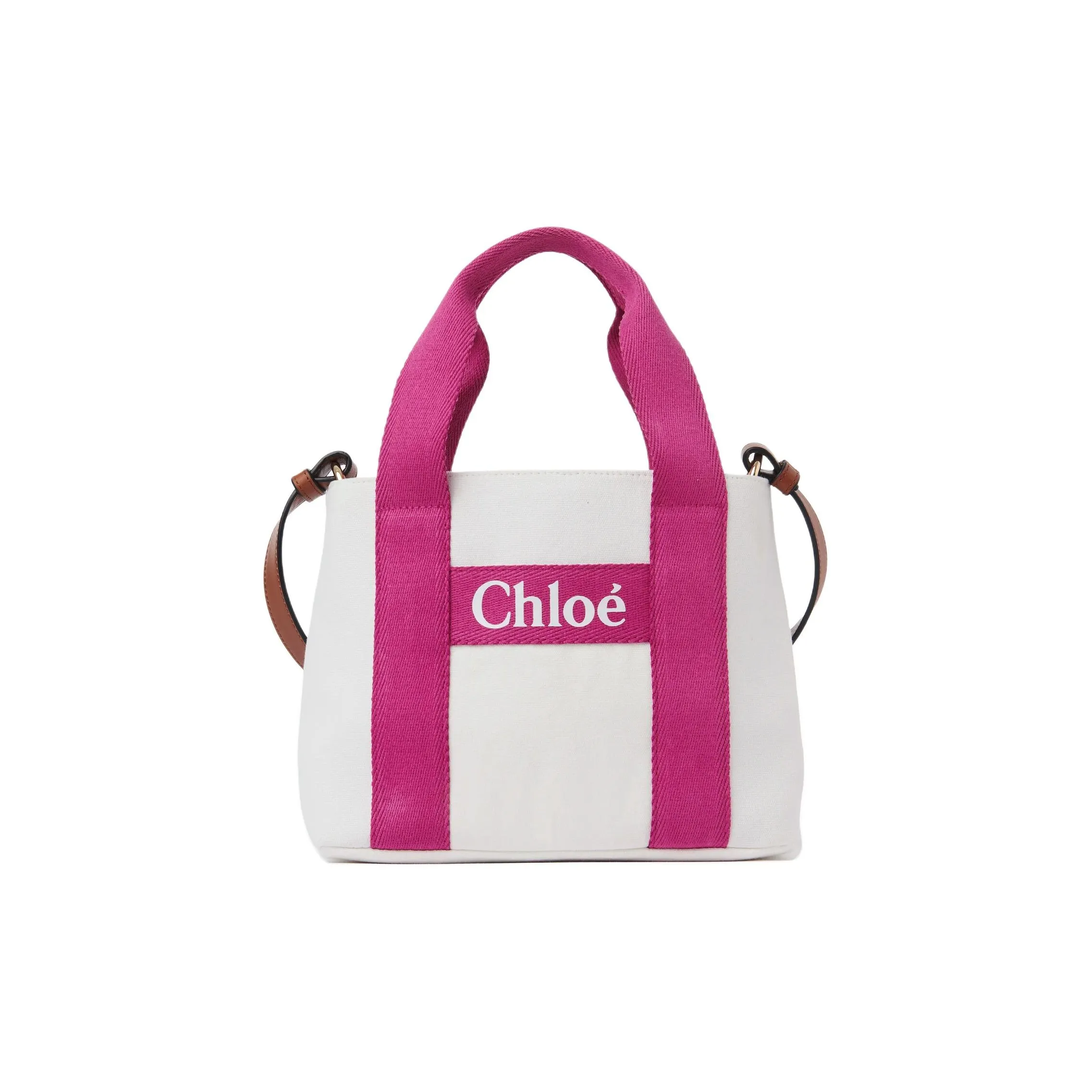 Chloe Хлопок Тоут Сумка Сумка для покупок Сумка на плечо Сумка унисекс экрю