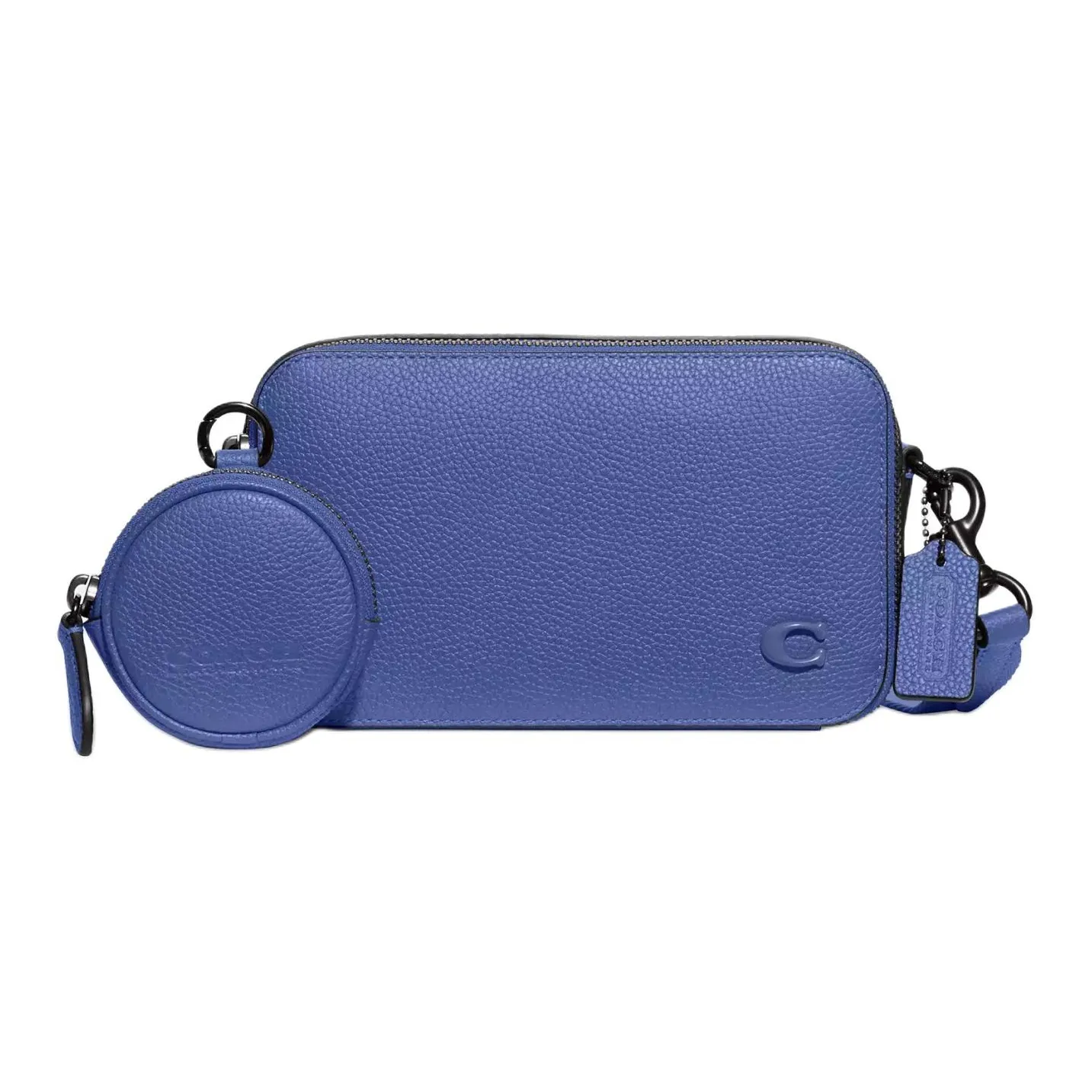 COACH Charter Leather Shoulder Bag, Crossbody Bag Trumpets Men's Blueberry