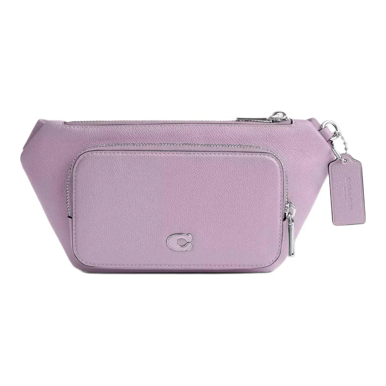 COACH Cross Grain Leather With Coated Canvas Sling Bag, One Shoulder, Crossbody, Fanny Pack Medium Size Men's Purple