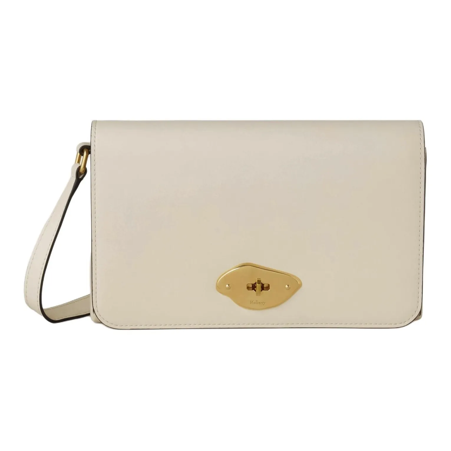 Mulberry High Gloss Leather Shoulder Bag, Crossbody Bag, Wallet Women's Egg Shell Yellow