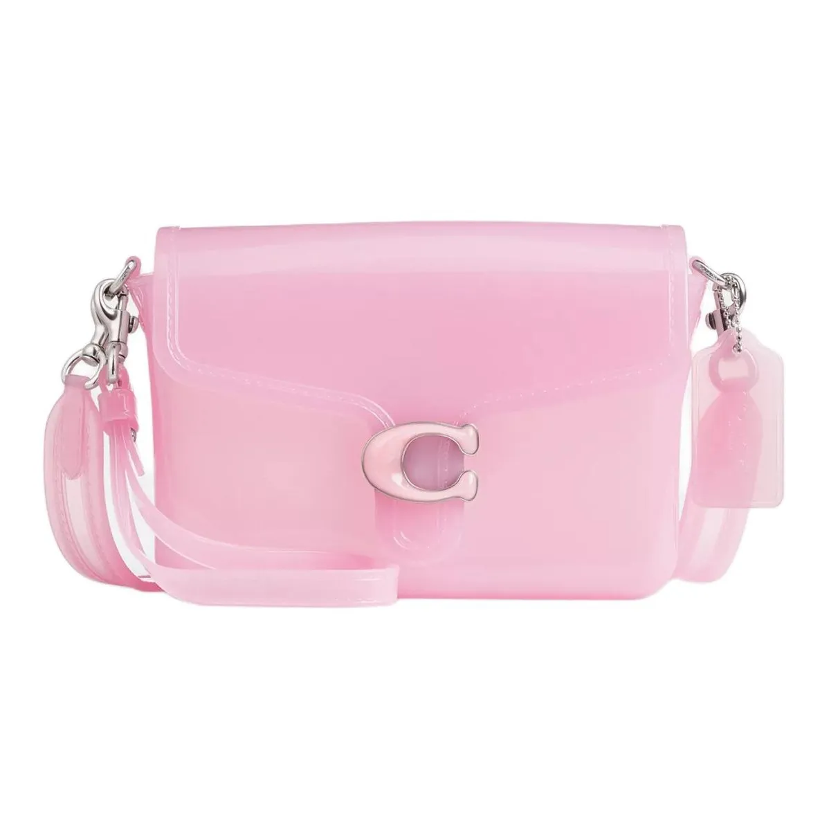 COACH Polyvinyl Chloride Jelly Bag, Shoulder Bag, Crossbody Bag Trumpets Women's Bright Pink