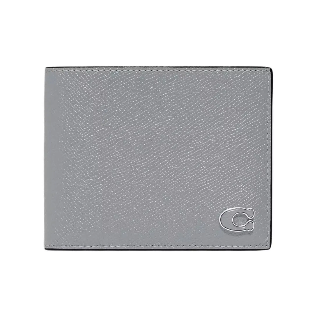 COACH 3 IN 1 Wallet Коровья кожа Держатель для карт кошелек Мини Женский Серый Синий