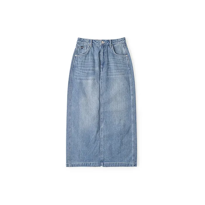 Lee Denim Long Skirts Women's Light Blue