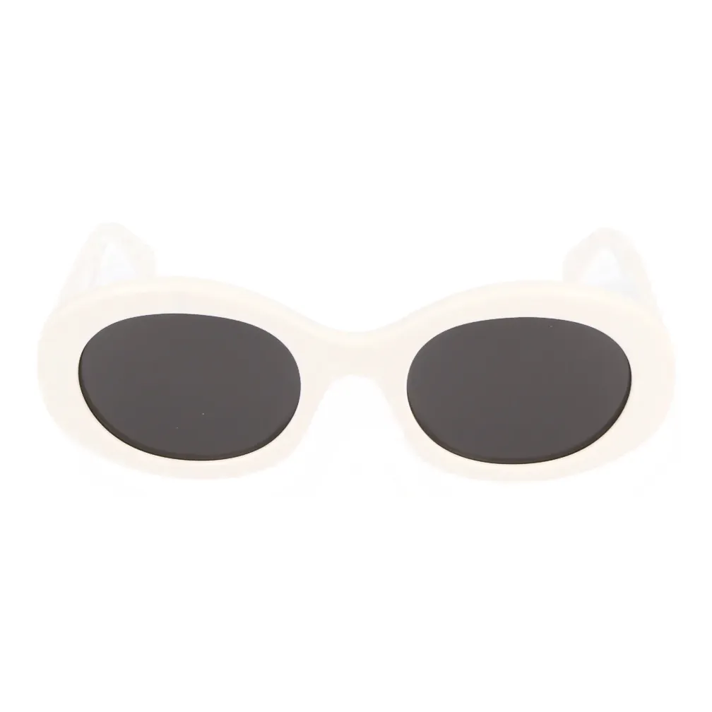 CELINE Acetate Oval Sunglasses Unisex White