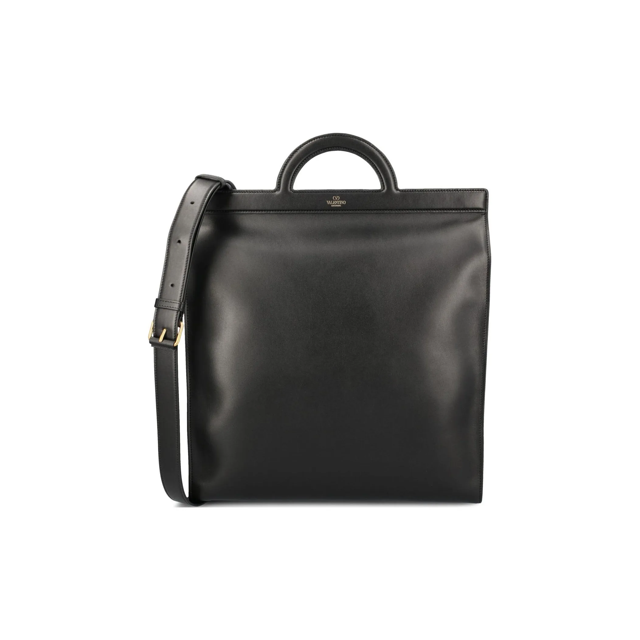 Valentino Calfskin Tote Bag Shopping Bag Men's Black