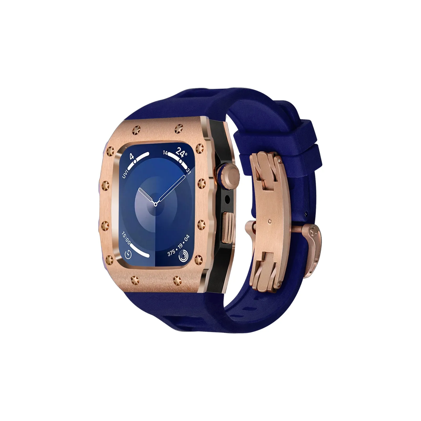 Soul Cool Защитный чехол для Apple Watch из нержавеющей стали совместим с моделями 9 8 7 6 5 4 SE