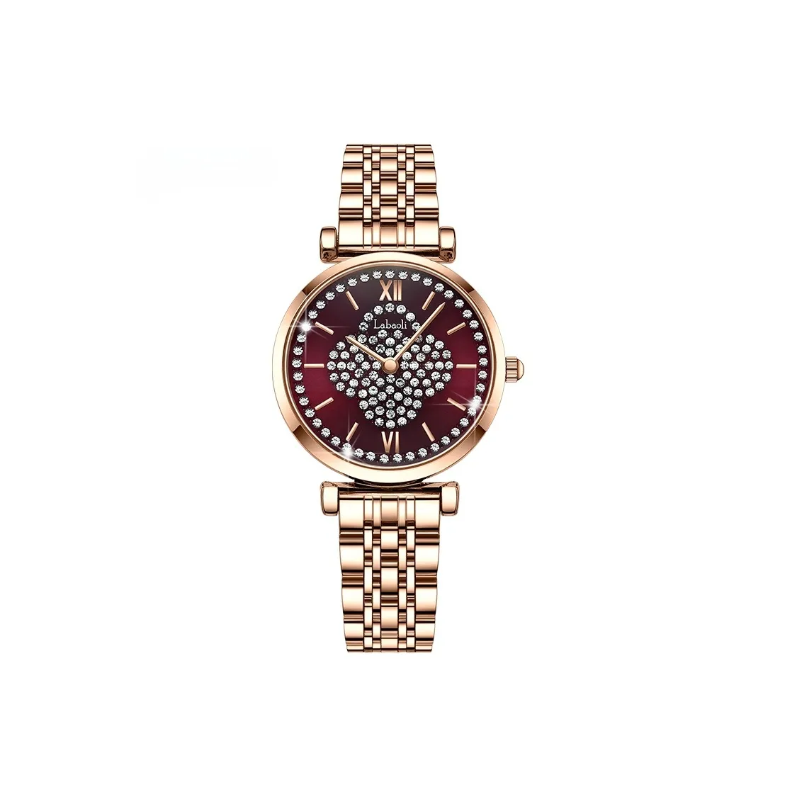 Labaoli LA035 Кварцевый механизм Часы Женские Красный циферблат