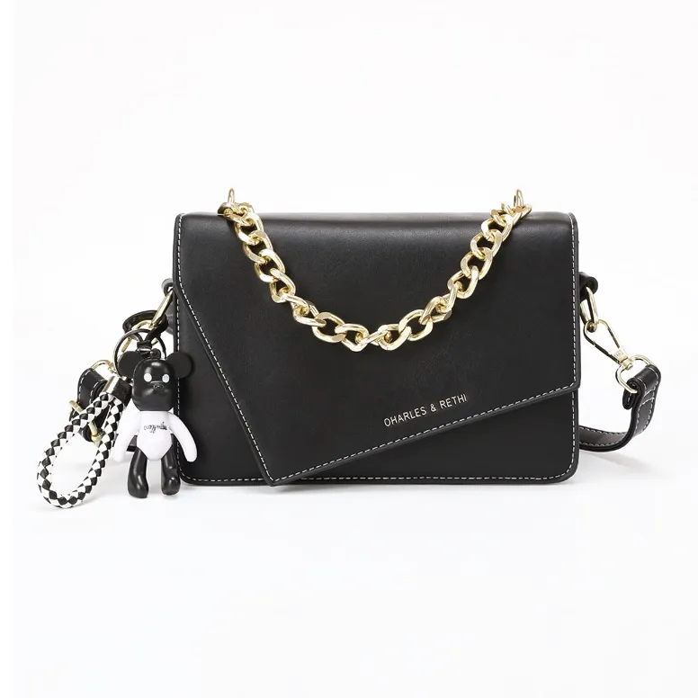 Weymond Мягкая кожа через плечо сумка женская черная белая