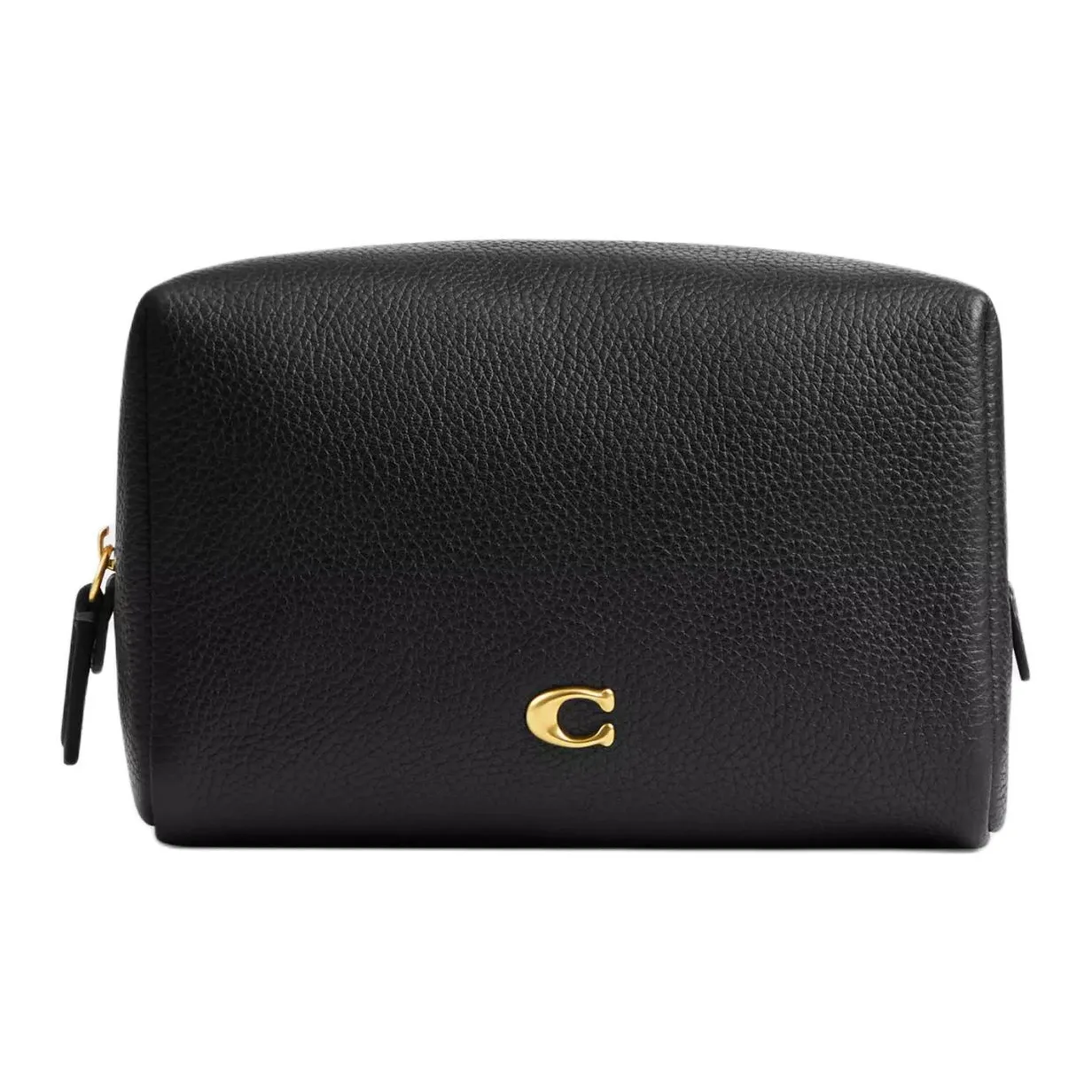 COACH Leather Makeup Bag Trumpets Women's Black